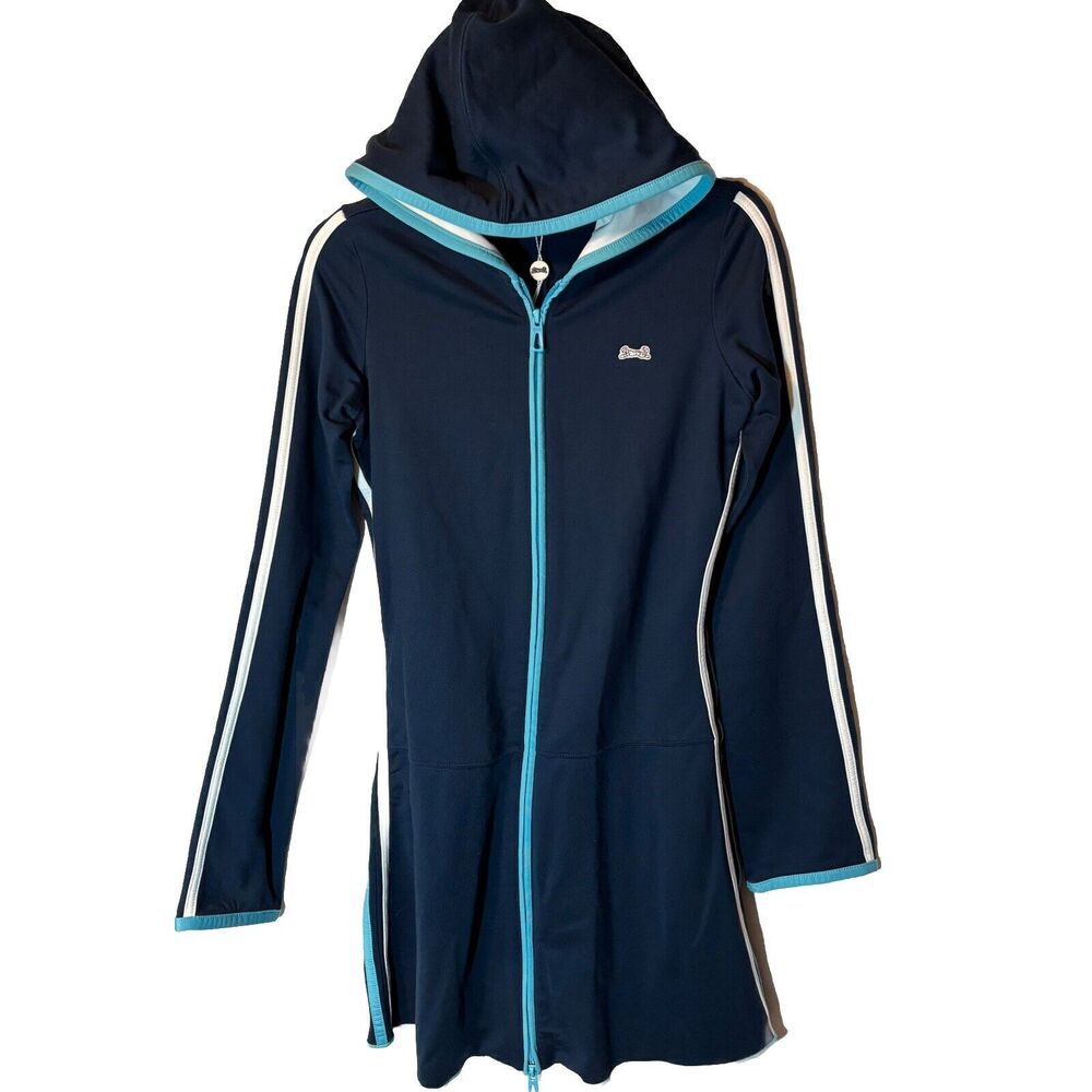 Le Tigre Classic Blue Athletic Dress Hooded Tennis Pickleball Size M
